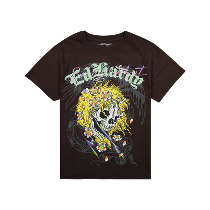 Crazy Skull Boxy Tee VTG BLACK | Ed Hardy