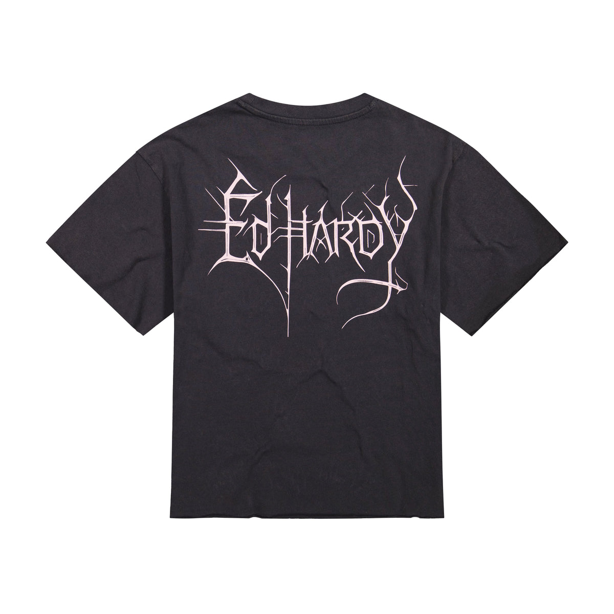 Spider Skull Boxy Cropped Tee | Men's Y2K Tee | Ed Hardy MINERAL GREY | Ed Hardy