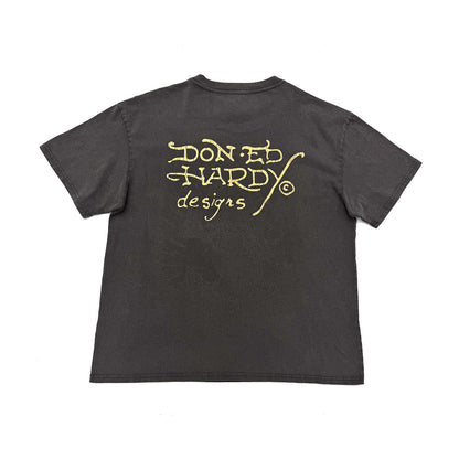 Panther Rose Boxy Tee CHARCOAL | Ed Hardy
