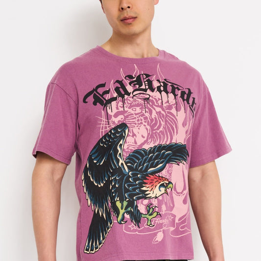 Eagle Boxy Tee | Men's Y2K Tee | Ed Hardy MINERAL ROSE | Ed Hardy