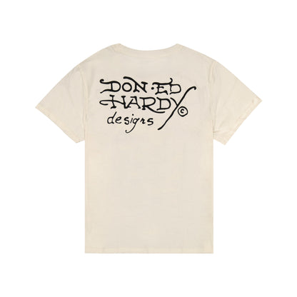 DBD Eagle Mens Rhinestone SS Tee IVORY | Ed Hardy