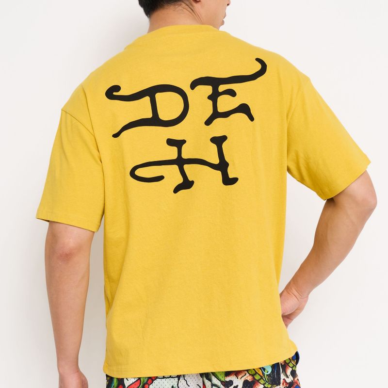 Dragons Rhinestone Boxy Tee | Men's Y2K Tee | Ed Hardy MUSTARD | Ed Hardy