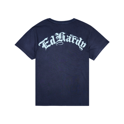 Tiger Flame Boxy Tee SUNFADE NAVY | Ed Hardy