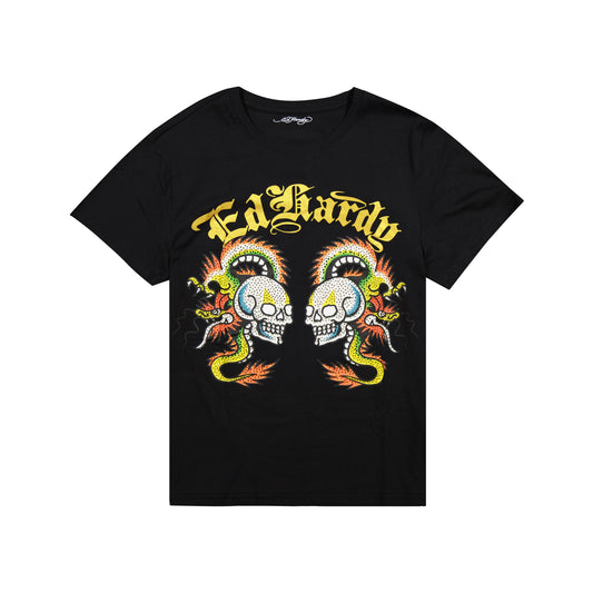 Dragon Skull Mens SS Tee BLACK | Ed Hardy