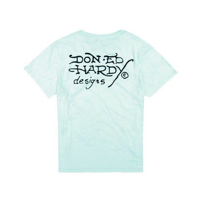 Heart Hand Throwback Graphic Tee ARCTIC BLUE | Ed Hardy