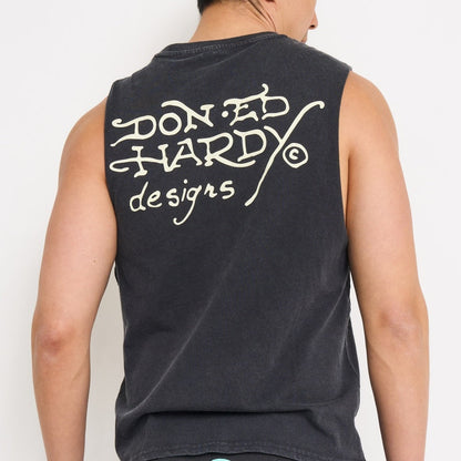 Wolves Mens Cut Off Tee | Men's Tee | Ed Hardy MINERAL GREY | Ed Hardy