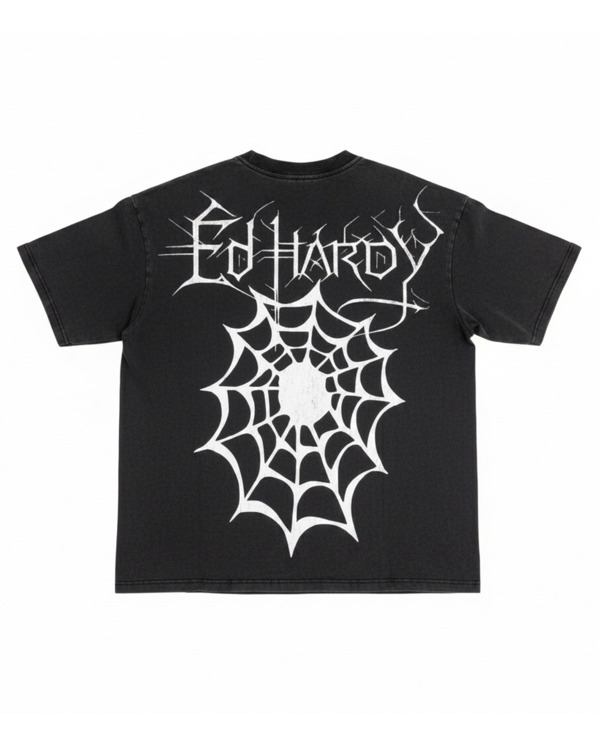 Heart Web Boxy Tee SUNFADE BLACK | Ed Hardy