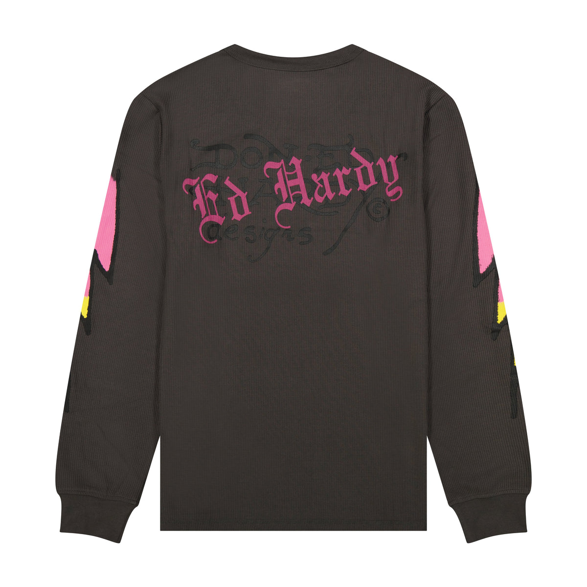 Panther Rose Thermal Tee CHARCOAL | Ed Hardy