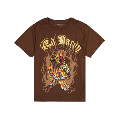 Crawling Tiger Mens SS Tee CHOCOLATE | Ed Hardy