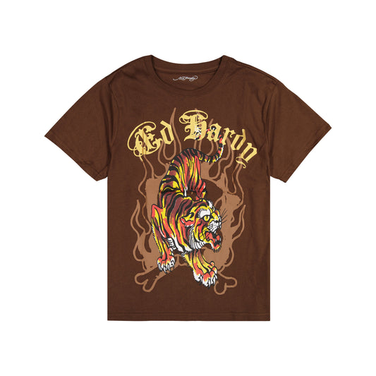 Crawling Tiger Mens SS Tee CHOCOLATE | Ed Hardy