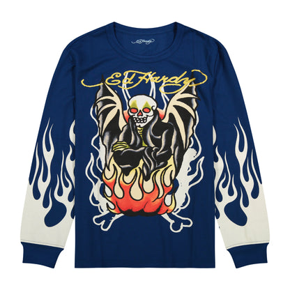 Fire Lord Thermal LS Tee FRENCH BLUE | Ed Hardy