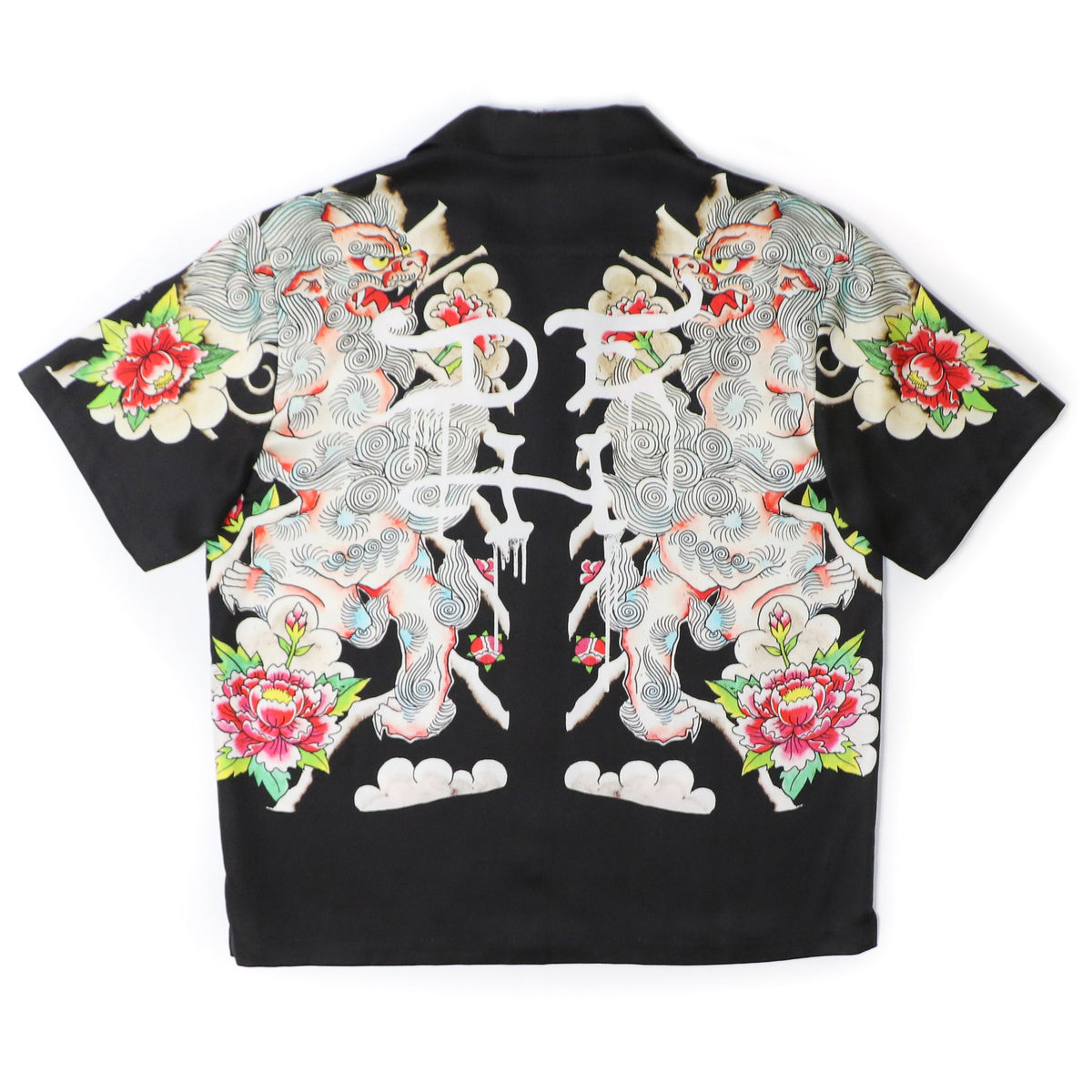 Japan Lyon Boxy Camp Shirt BLACK | Ed Hardy