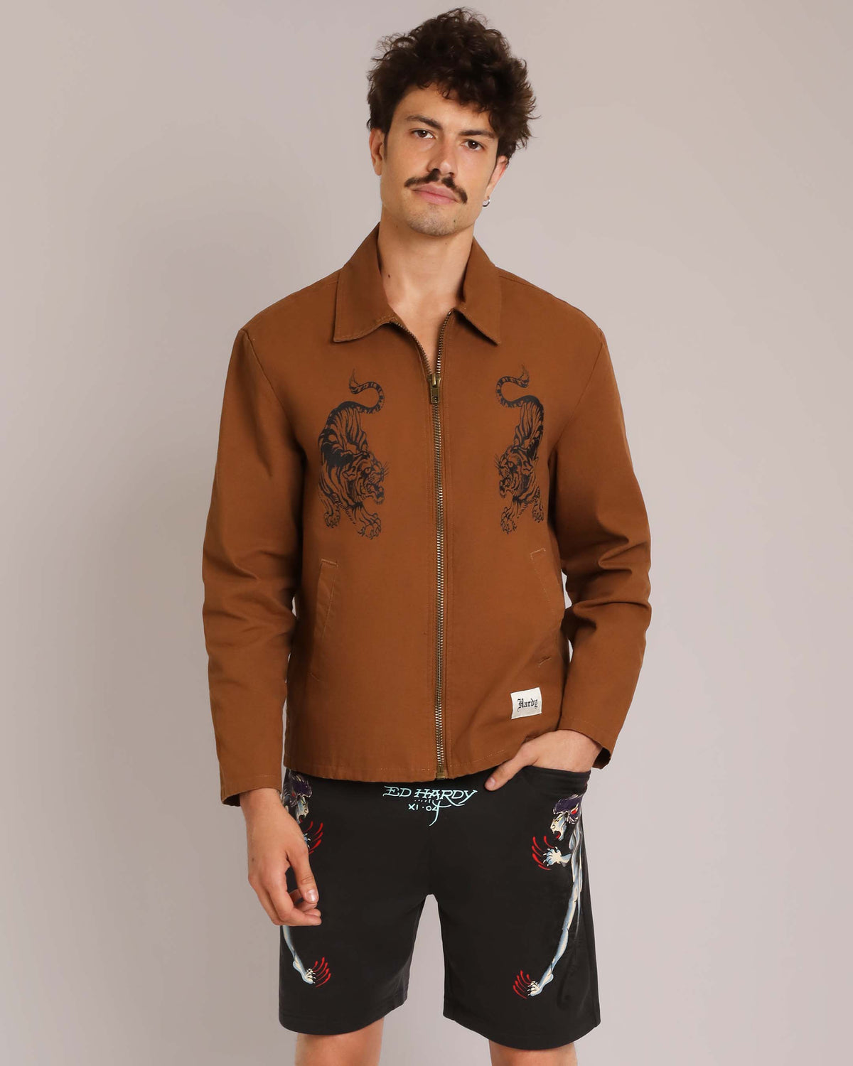 Panthers Workwear Jacket Cognac | Ed Hardy