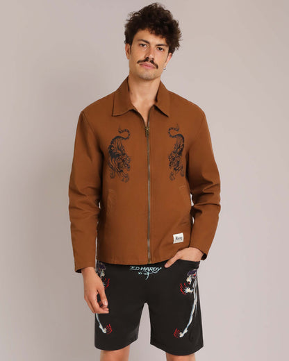 Panthers Workwear Jacket Cognac | Ed Hardy