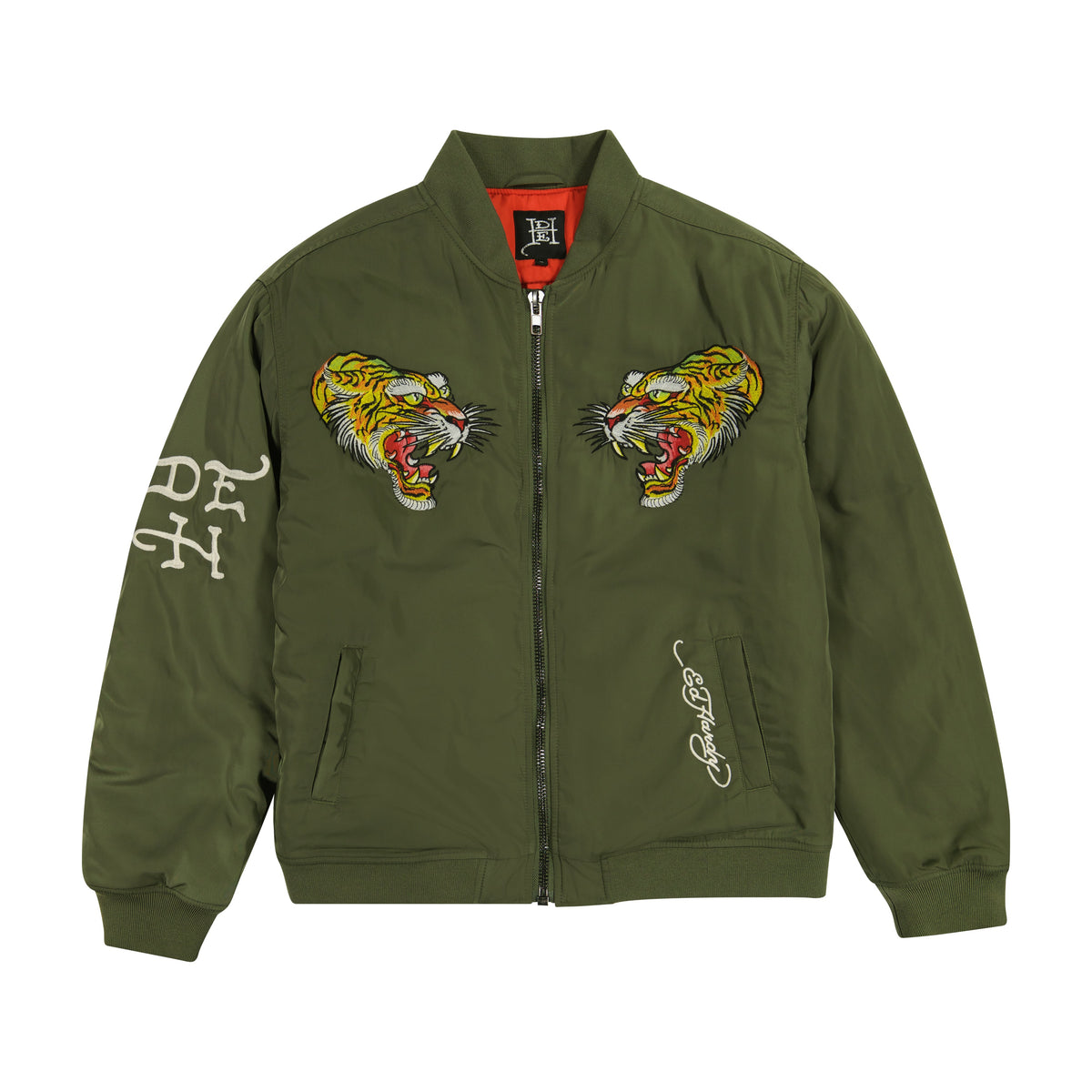 NYC Skull Bomber Jacket OLIVE | Ed Hardy
