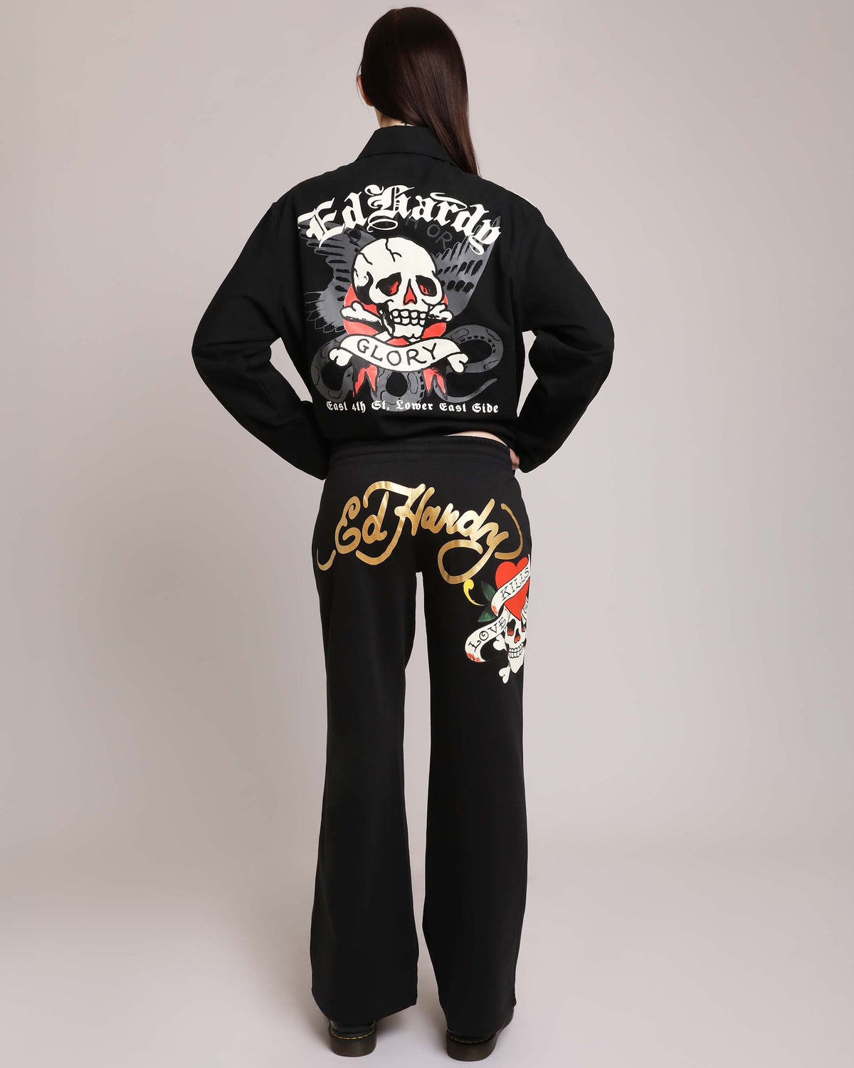 DG SKULL WORKWEAR JACKET Black | Ed Hardy