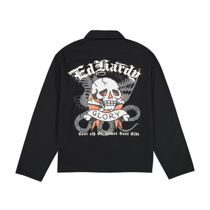 DG SKULL WORKWEAR JACKET Black | Ed Hardy