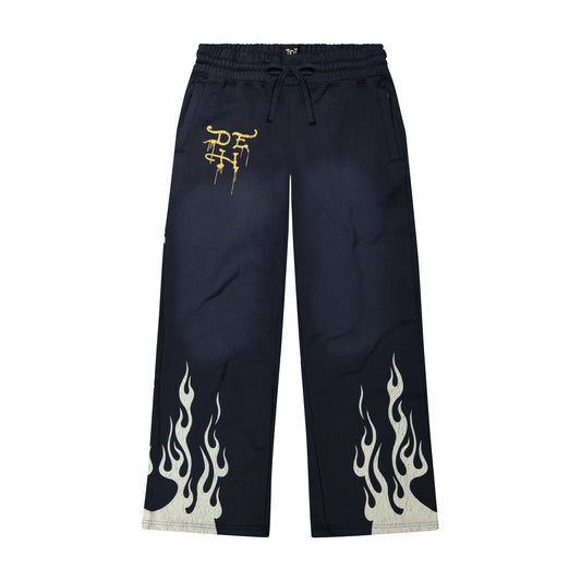 Fire Lord Baggy Sweatpants | Men's Y2K Sweatpants | Ed Hardy SUNFADE NAVY | Ed Hardy