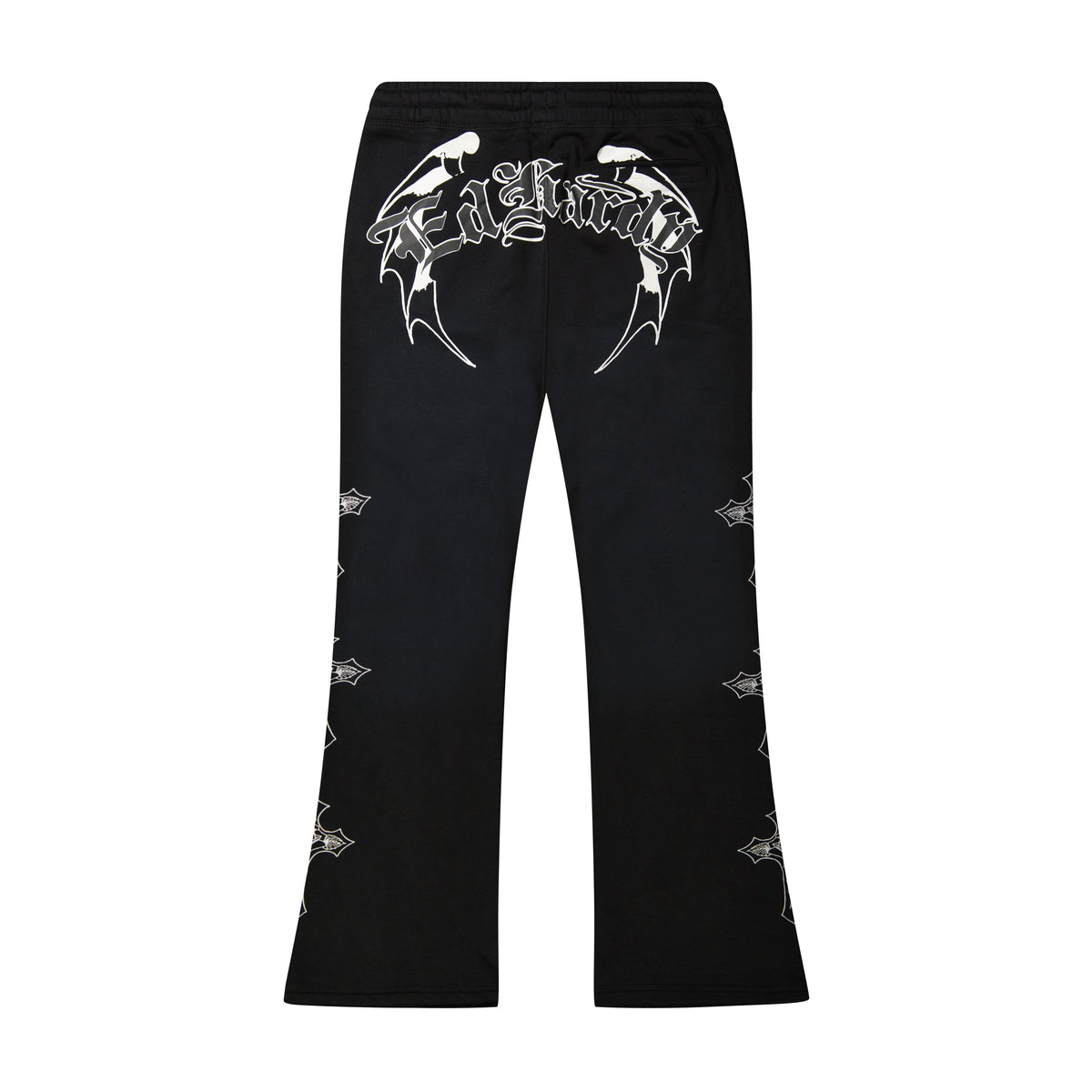 Crosses Bootcut Sweatpants | Men's Y2K Sweatpants | Ed Hardy SUNFADE BLACK | Ed Hardy