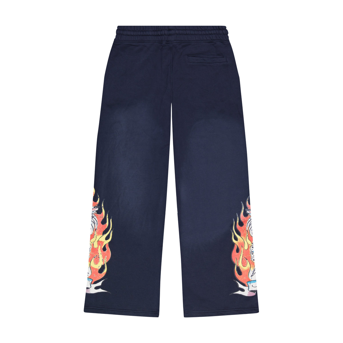 Tiger Flames Baggy Sweatpants SUNFADE NAVY | Ed Hardy