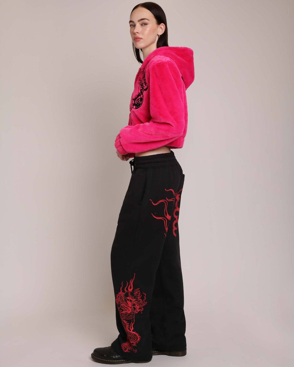 Dragons Baggy Sweatpant, Black BLACK | Ed Hardy