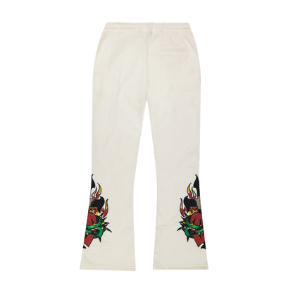 Mary Bootcut Sweatpants IVORY | Ed Hardy