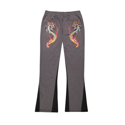Dragon Flame Sweatpants CHARCOAL | Ed Hardy