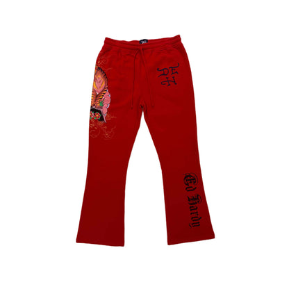 Tiger Mountain Bootcut Sweatpants RED | Ed Hardy