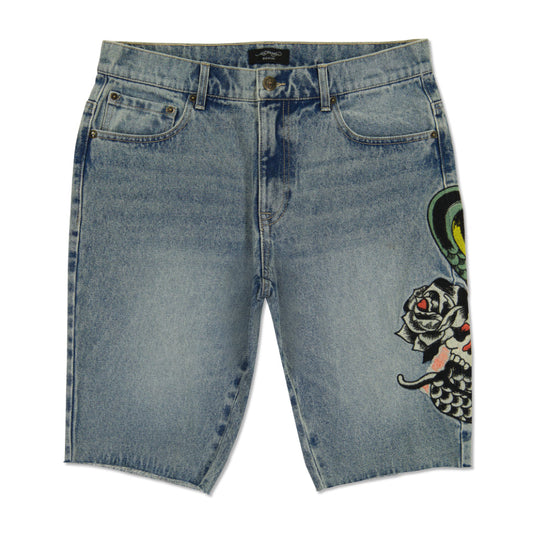 Cobra Denim Skater Short Light Vintage | Ed Hardy