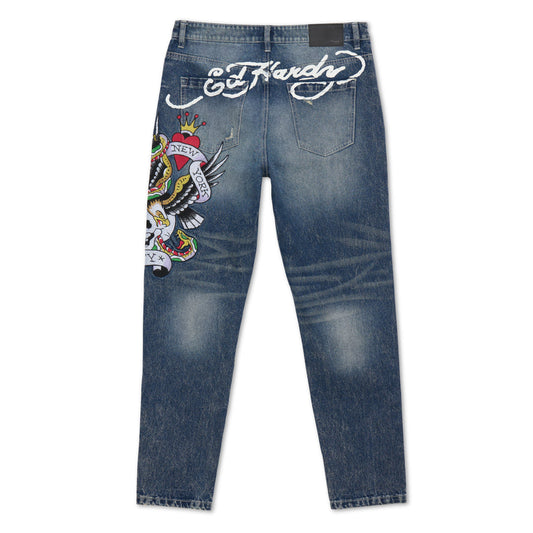 NYC Skull Slim Taper Jean MEDIUM VINTAGE | Ed Hardy