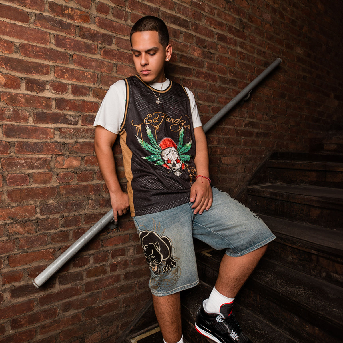 Crouching Panther Skater Shorts LIGHT TINT | Ed Hardy