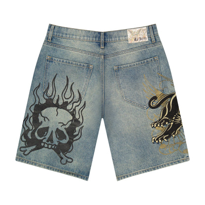 Crouching Panther Skater Shorts LIGHT TINT | Ed Hardy