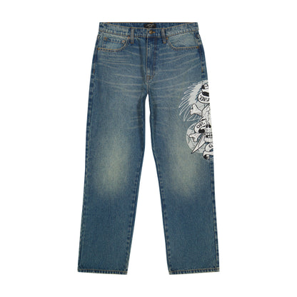 DG Skull Loose Fit Jean Medium Tint | Ed Hardy