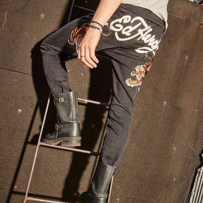Crawling Tiger Slim Taper Jean Black | Ed Hardy