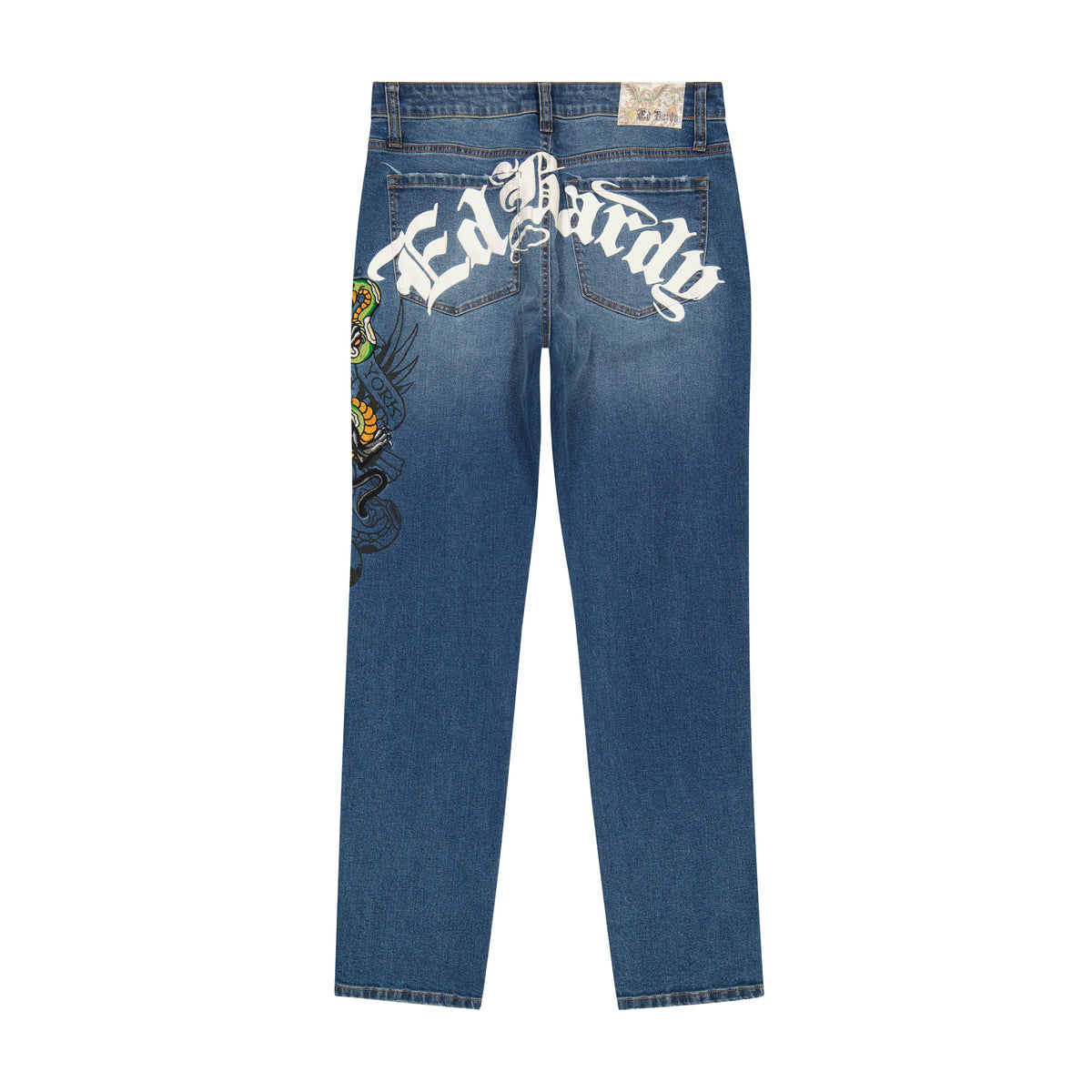 Panther Snake Slim Taper Jean Medium Tint | Ed Hardy