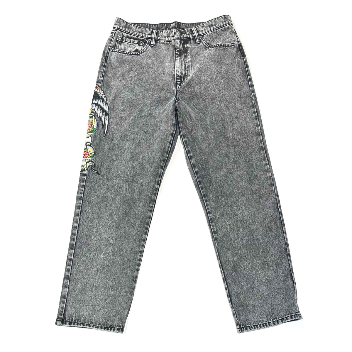 Battle Skull Loose Fit Jean GREY ACID | Ed Hardy