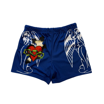 Cross Snake Men's Mesh Short POP BLUE | Ed Hardy