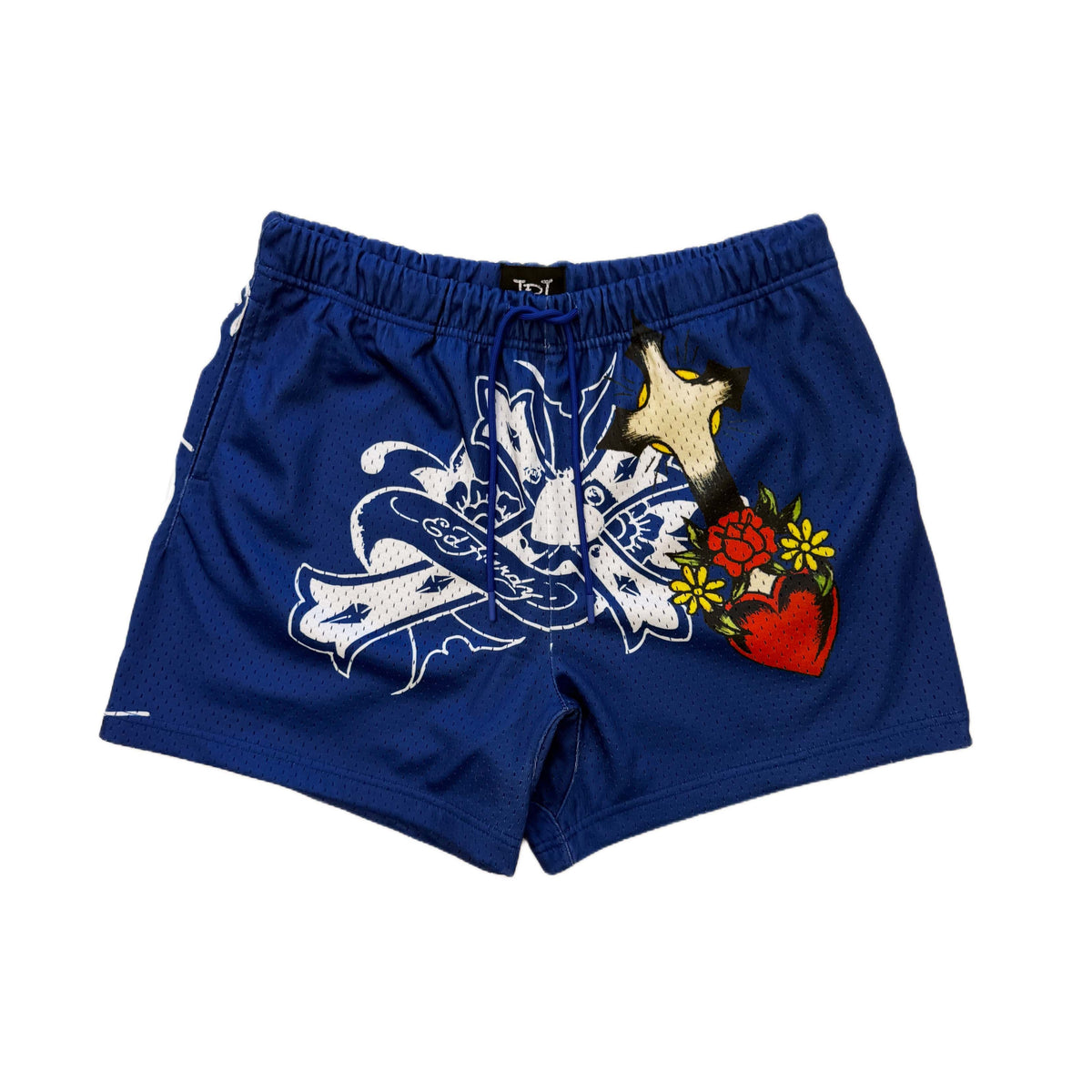 Cross Snake Men's Mesh Short POP BLUE | Ed Hardy