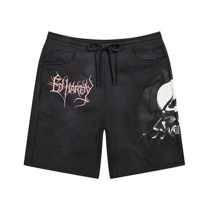 Spider Skull Fleece Shorts | Men's Y2K Shorts | Ed Hardy MINERAL GREY | Ed Hardy
