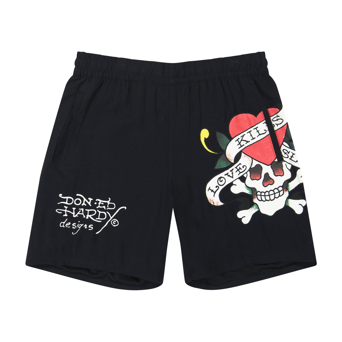 Love Kills Slowly Print Short BLACK | Ed Hardy