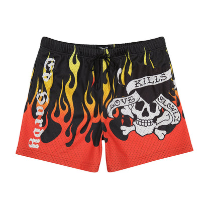 Fire LKS Skull Mens Short Black | Ed Hardy