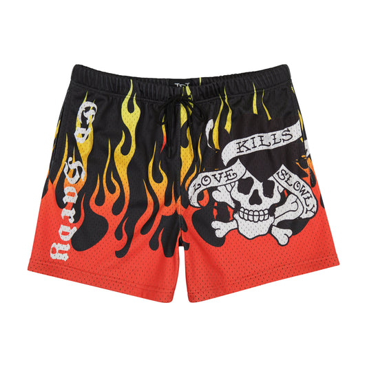 Fire LKS Skull Mens Short Black | Ed Hardy