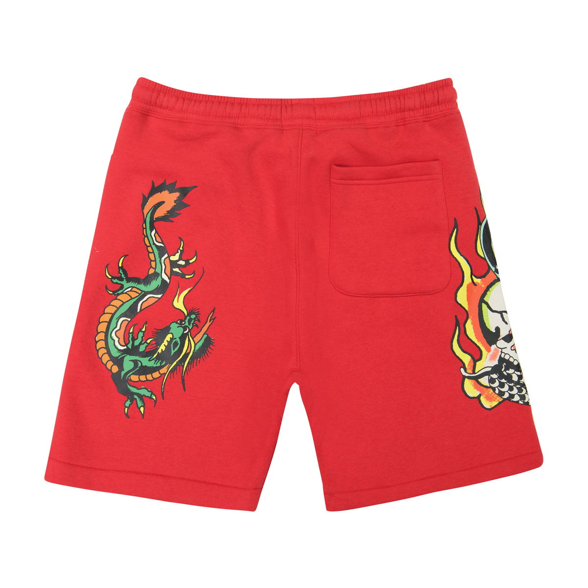 Flame Cobra Fleece Short CHERRY | Ed Hardy