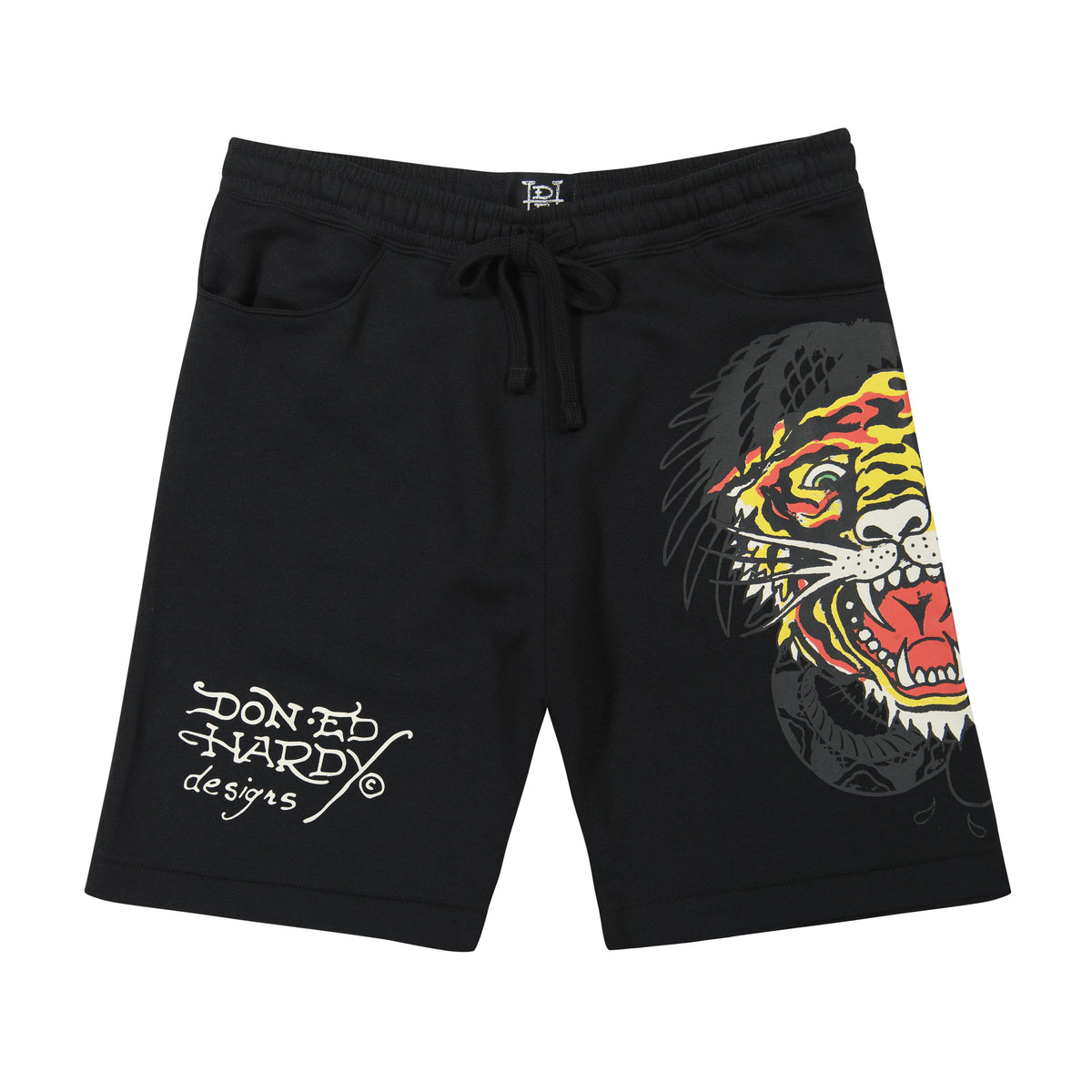 Tiger Dagger Fleece Short BLACK | Ed Hardy