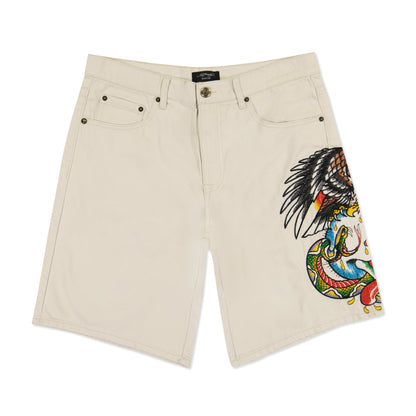 Battle Skull Skater Short Khaki | Ed Hardy