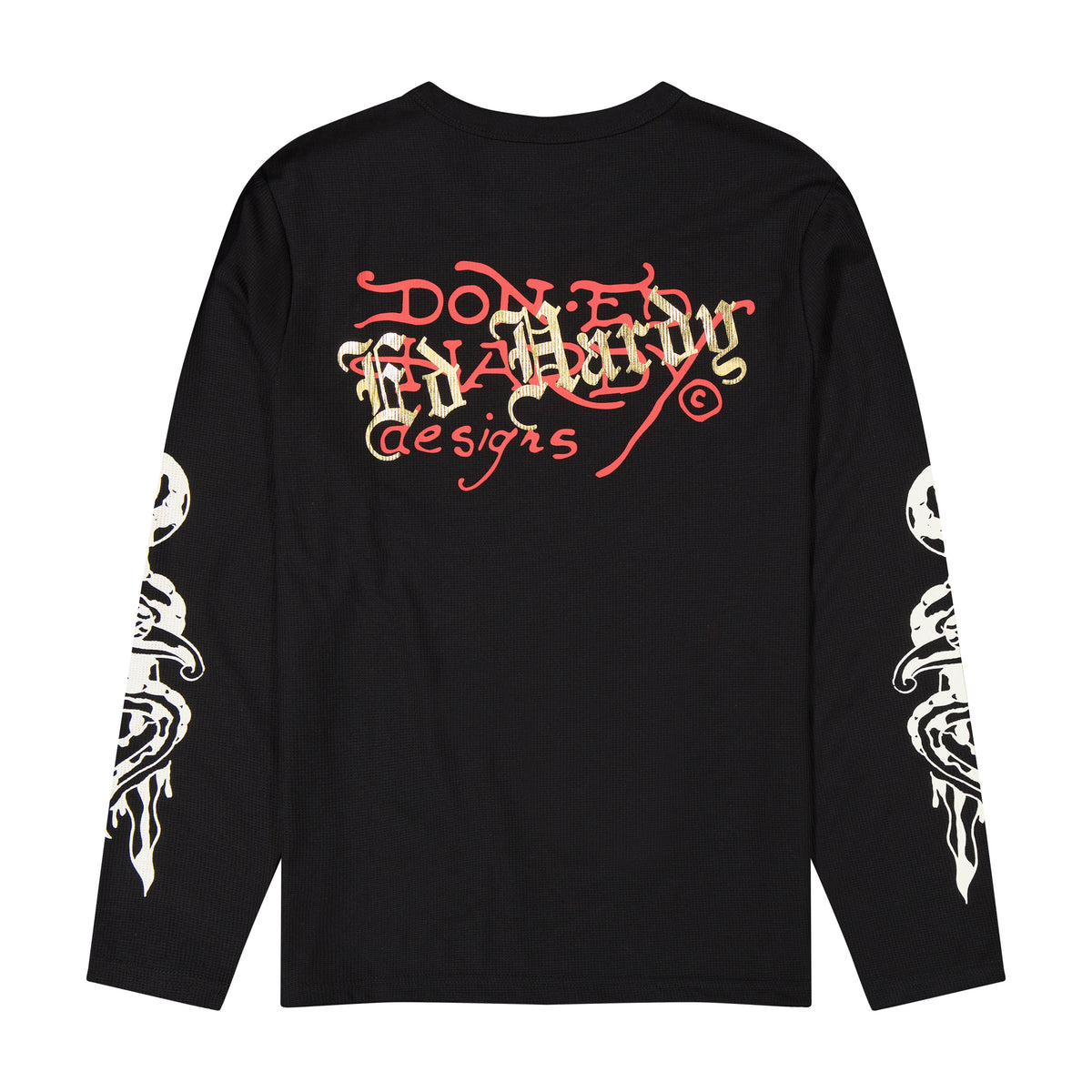 Tiger Flames LS Thermal Tee BLACK | Ed Hardy