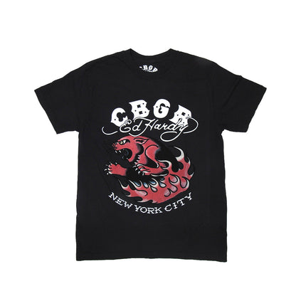 CBGB Panther Flame Boxy Tee | Special Edition Tee | Ed Hardy BLACK | Ed Hardy