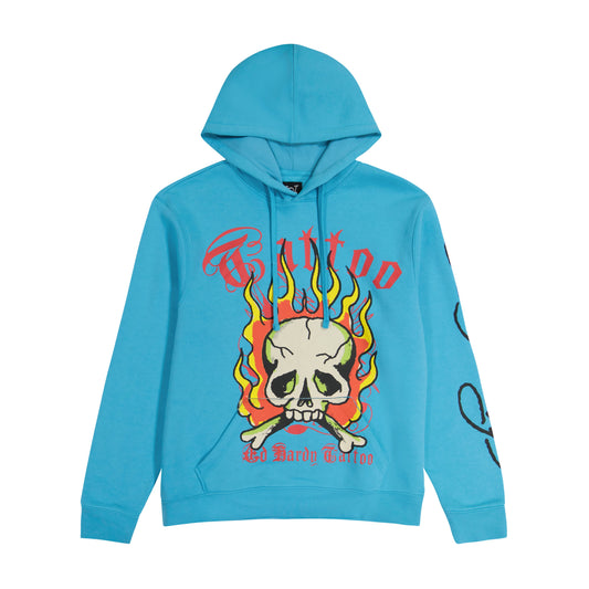Flame Skull Hoodie - Jewel JEWEL | Ed Hardy