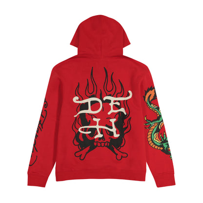 Flame Cobra Hoodie CHERRY | Ed Hardy