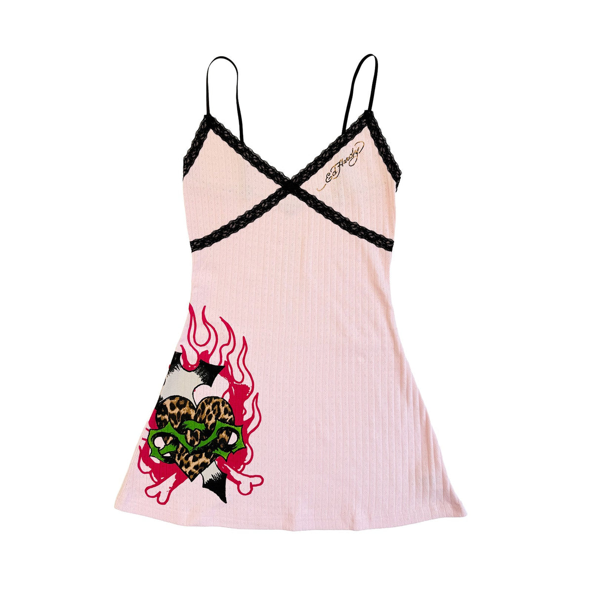 Leopard LKS Lace Nighty BABY PINK | Ed Hardy